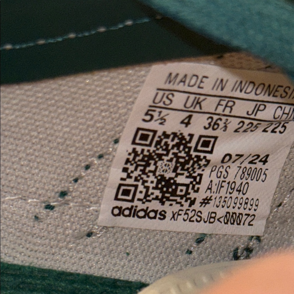 Adidas Women’s SL 72 OG Off White/Collegiate Green Sneakers, Women's Sz 5.5 EUC - Picture 7 of 12